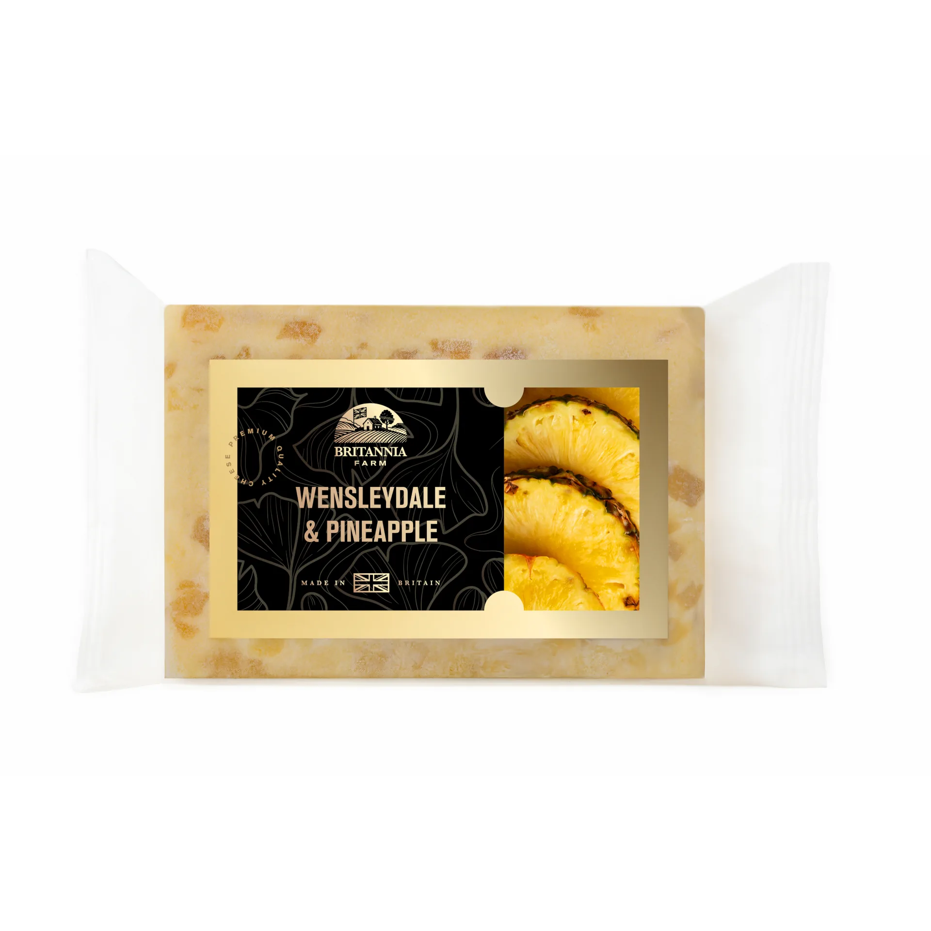 Wensleydale & Pineapple cheese with tropical fruit pieces – British blended cheese